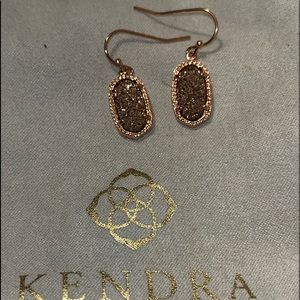 Kendra Scott Lee Drop Earrings In Rose
Gold Drusy / Rose Gold